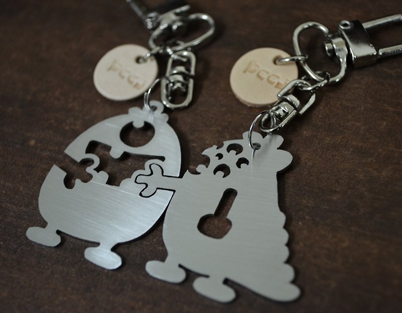 好朋友·不锈钢吊饰 交换礼物 圣诞节 组合 - 钥匙链/钥匙包 - 其他金属 灰色