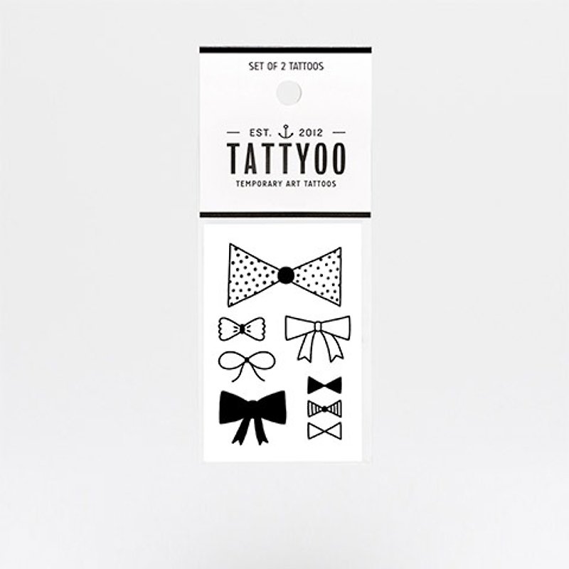 蝴蝶结 刺青纹身贴纸 | TATTYOO - 纹身贴 - 纸 黑色