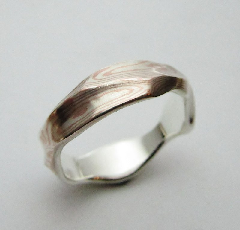 木目金 戒指 ( 银铜材质 ) 木纹金 订制 (可另订对戒) - 对戒 - 贵金属 多色