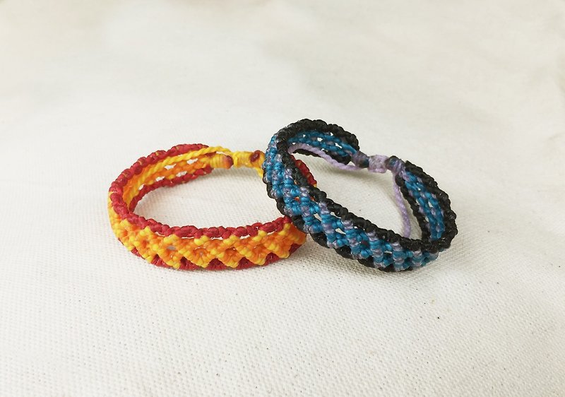 【心网】蚕丝蜡线 编织手环 - 手链/手环 - 其他材质 多色