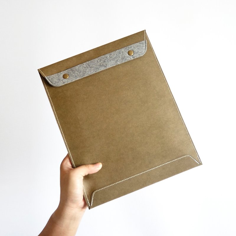 简约A4防水牛皮纸文件夹(军绿色) - 文件夹/资料夹 - 纸 绿色