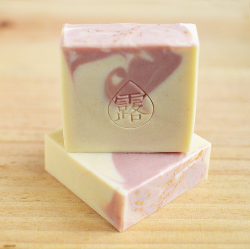 玫瑰人生 手工皂 - 汉方.纯露,玫瑰籽洗脸皂,干性敏感肌 - 肥皂/手工皂 - 植物．花 粉红色