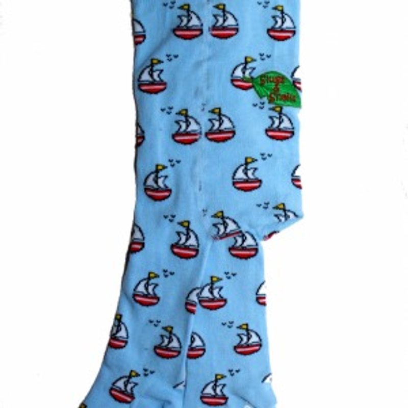 2014  秋冬Slugs & Snail 蓝色帆船有机棉裤袜 - 其他 - 棉．麻 蓝色