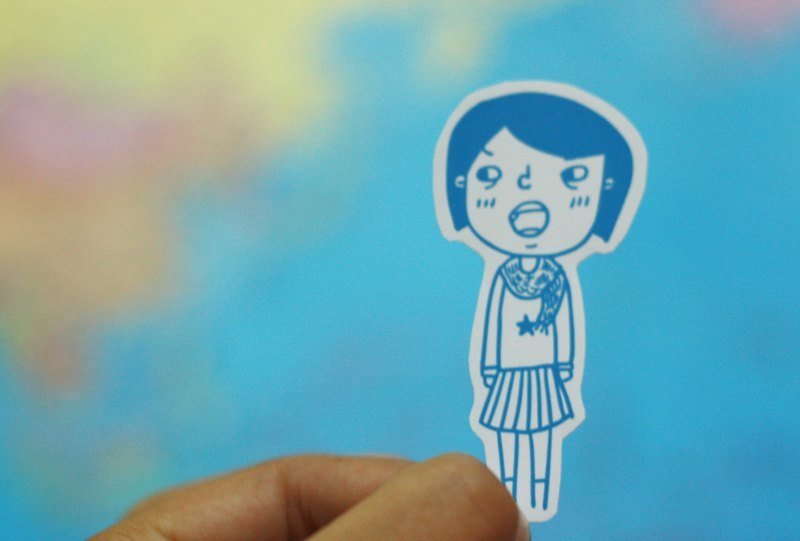 HELLO! /Magai's sticker - 贴纸 - 纸 蓝色