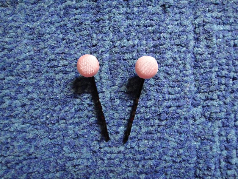 蜜桃粉粉 钮扣小发夹 C20ASZ22 - 发饰 - 其他材质 粉红色
