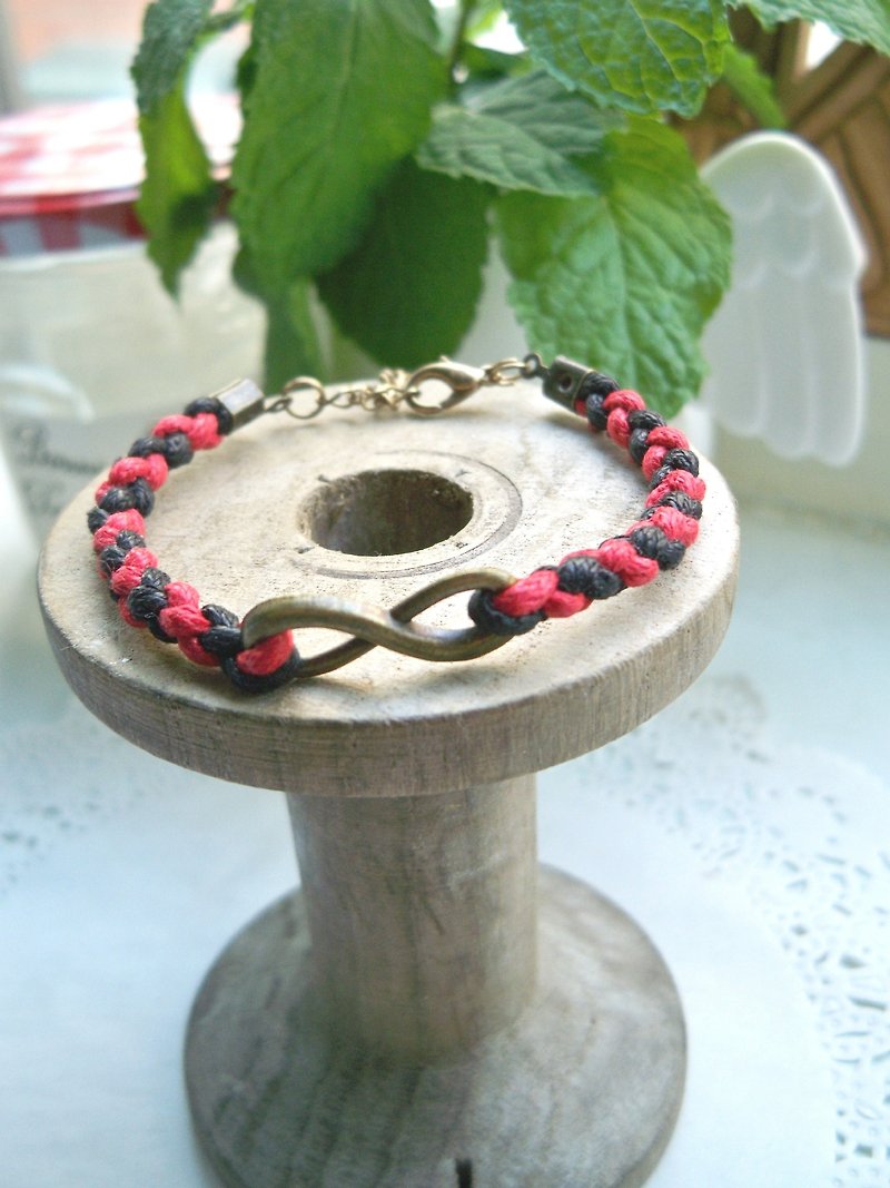 无限编织手链-(红+黑) - 手链/手环 - 其他材质 多色