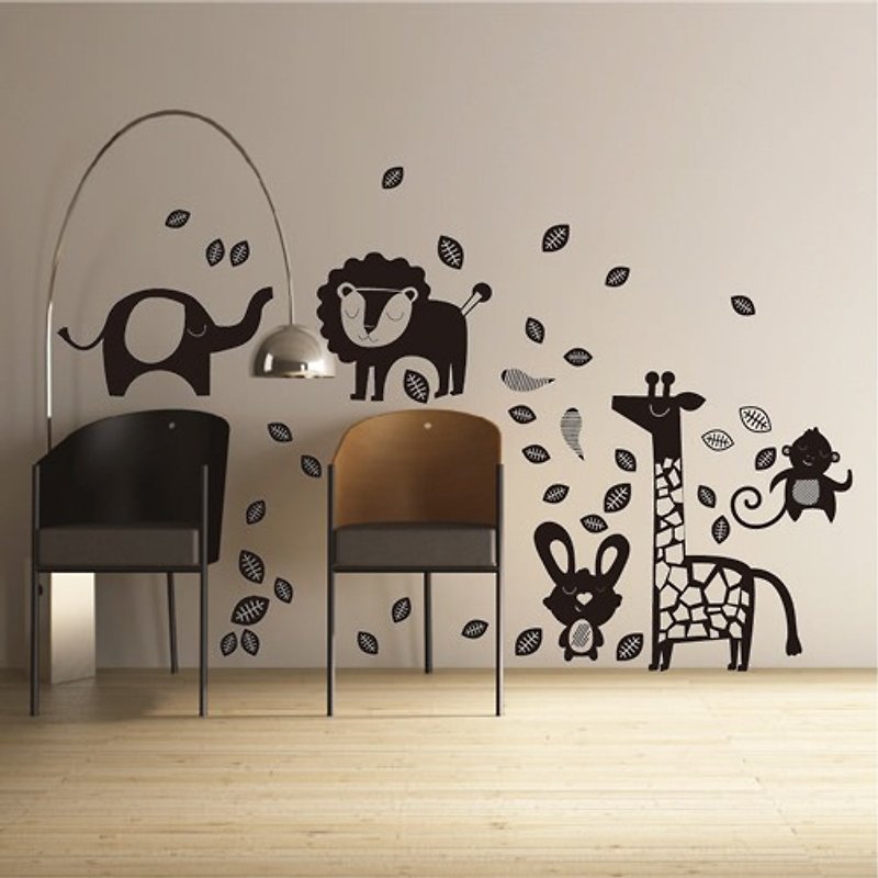 Smart Design创意无痕壁贴◆动物派对 8色可选 - 墙贴/壁贴 - 塑料 红色