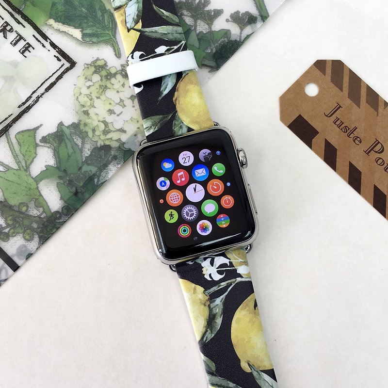 Apple Watch Series 1 - 5 黑色柠檬树手表带 38 40 42 44 mm 75 - 其他 - 真皮 
