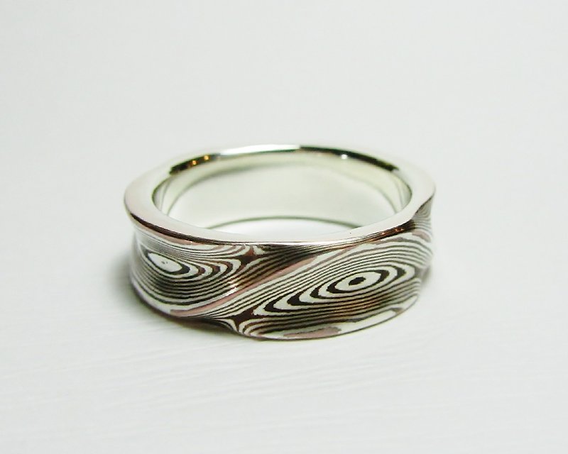 银铜 木目金戒指 木纹金  Mokume Gane (可另订对戒) - 对戒 - 其他金属 多色