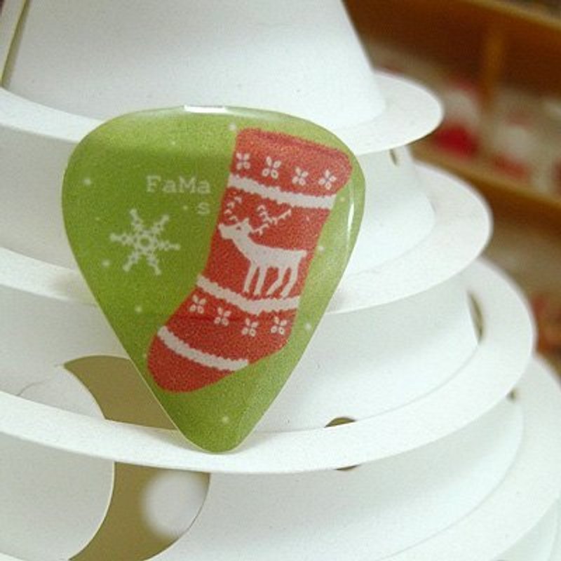✴✴2012圣诞节✴✴FaMa·s Pick吉他弹片-暖暖圣诞袜 - 手链/手环 - 塑料 绿色