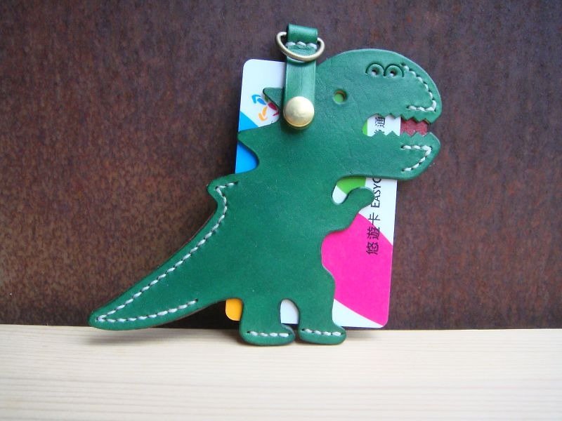 ISSIS - 全手工真皮小恐龙造型悠游卡套 - 证件套/卡套 - 真皮 绿色
