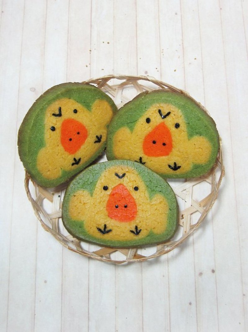 JMI 手作烘焙坊 黄色小鸡造型手工饼干(共10片 5小包) - 手工饼干 - 新鲜食材 绿色