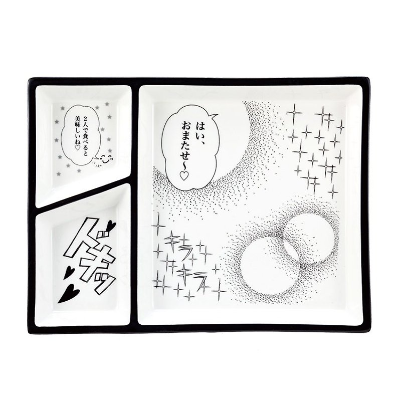 餐盘｜漫画情节 - 浅碟/小碟子 - 其他材质 黑色