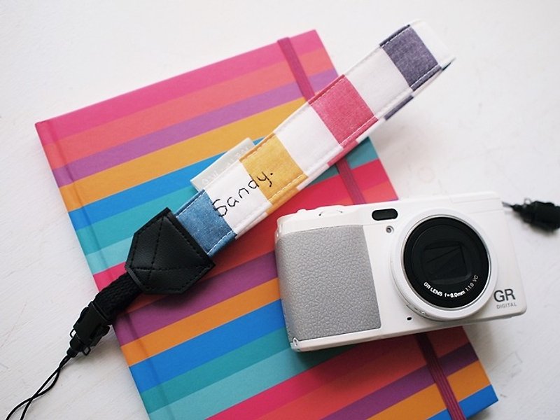 hairmo彩色方块单孔手腕相机带/手机带(单小孔17) - 相机 - 纸 多色