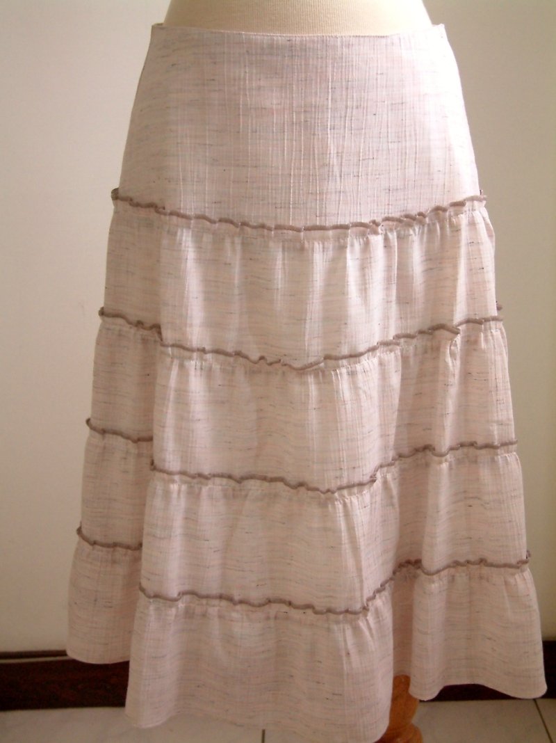 粉彩蛋糕裙(淡粉红) - 裙子 - 其他材质 粉红色