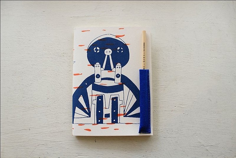 【ZhiZhiRen】厵 | 车缝线笔记本 - 凤山打铁 - 笔记本/手帐 - 纸 蓝色