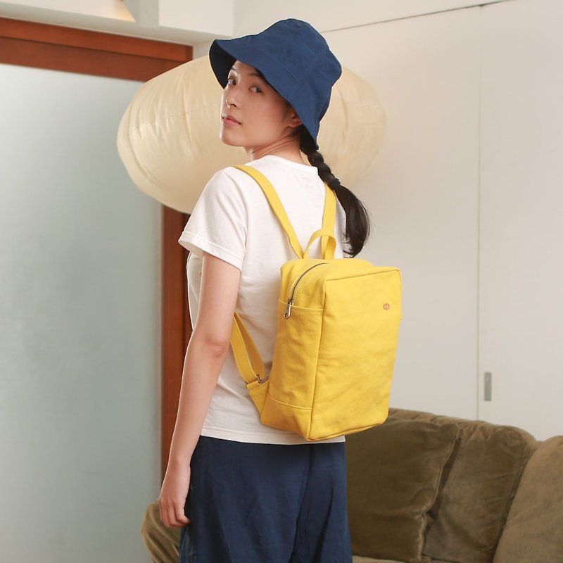 蘑菇Mogu 帆布包/ 后背包/ Miss Poker（柠檬黄） - 后背包/双肩包 - 其他材质 黄色