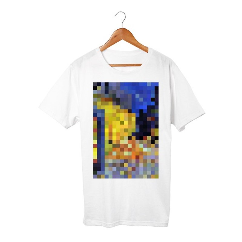 Mosaic T-shirt - 中性连帽卫衣/T 恤 - 棉．麻 白色