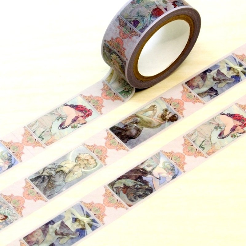 TAISO 艺术大师  慕夏 - 四季星月款纸胶带 - 纸胶带 - 纸 多色