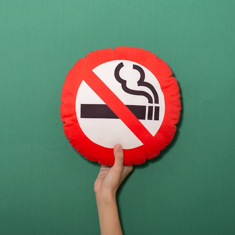 禁止吸烟抱枕 - 枕头/抱枕 - 其他材质 红色