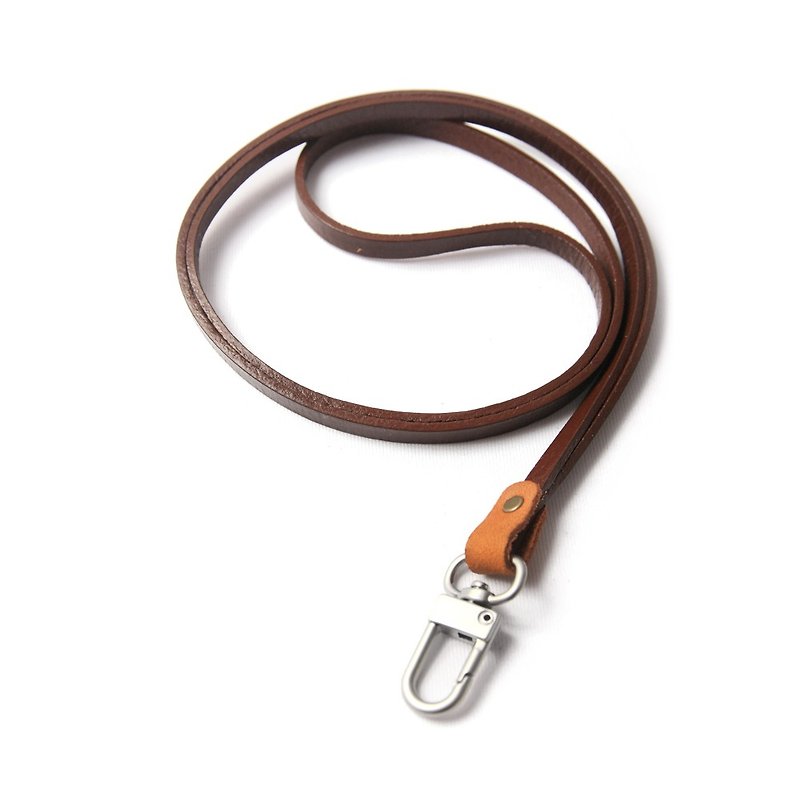 牛皮挂绳 适用各式证件夹名片夹(咖啡色) - 挂绳/吊绳 - 真皮 咖啡色