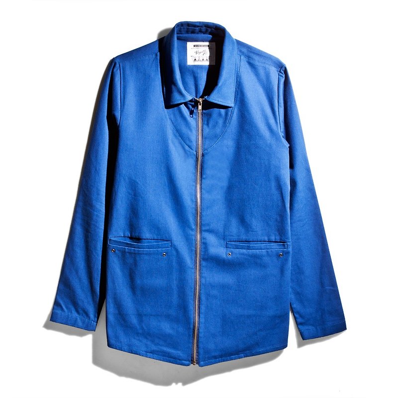 Lionel 蓝色中长版工作外套 L号 - 男装外套 - 其他材质 蓝色