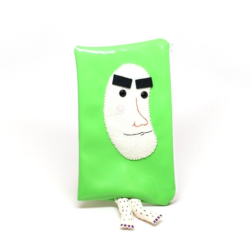 【青涩系】猫嘴蕉蕉兄笔袋／腿毛香蕉笔袋 - 铅笔盒/笔袋 - 其他材质 绿色