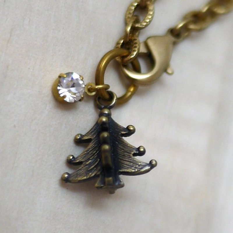 【金夏琳 · 饰品】 圣诞树手链 古铜色 - 手链/手环 - 其他金属 