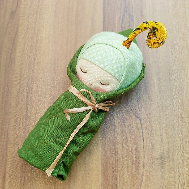 豹纹蕨宝宝 - 编织/刺绣/羊毛毡/裁缝 - 棉．麻 绿色