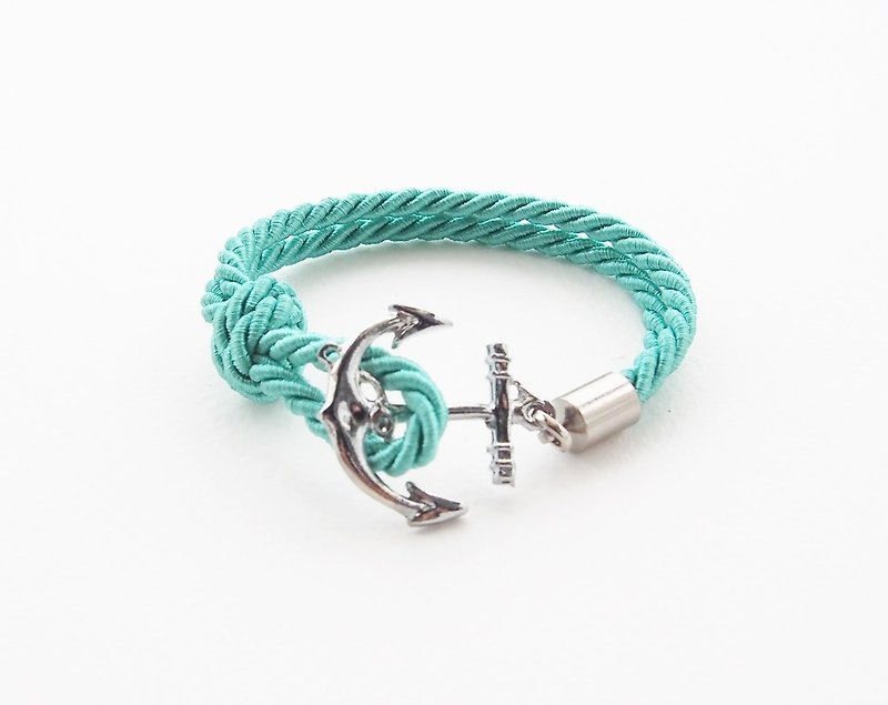 Mint nautical bracelet - 手链/手环 - 其他材质 绿色