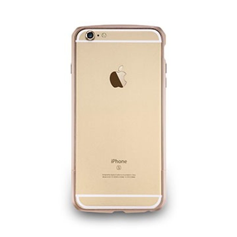 iPhone 6 Plus/6s Plus–碳纤纹铝合金保护框- 玫瑰金 - 手机壳/手机套 - 其他金属 金色