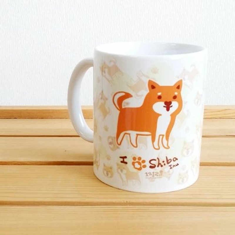 1212玩乐设计 马克杯- 我爱柴犬 - 咖啡杯/马克杯 - 瓷 橘色