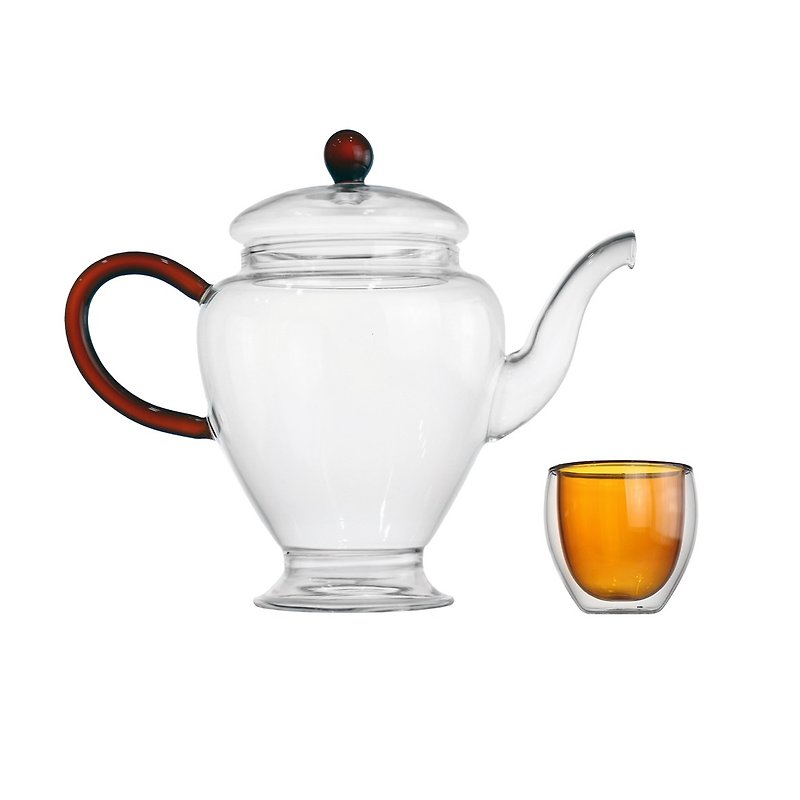 舞色系列 茶组-琥珀 - 茶具/茶杯 - 玻璃 橘色