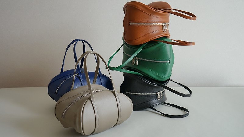 TEKAPO -Leather Hand Bag-  Made in Japan - 手提包/手提袋 - 真皮 灰色