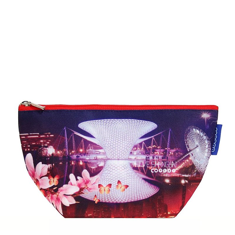 上海夜色 小船包 化妆包 随身包 零钱包 手拿包 - 手拿包 - 防水材质 红色