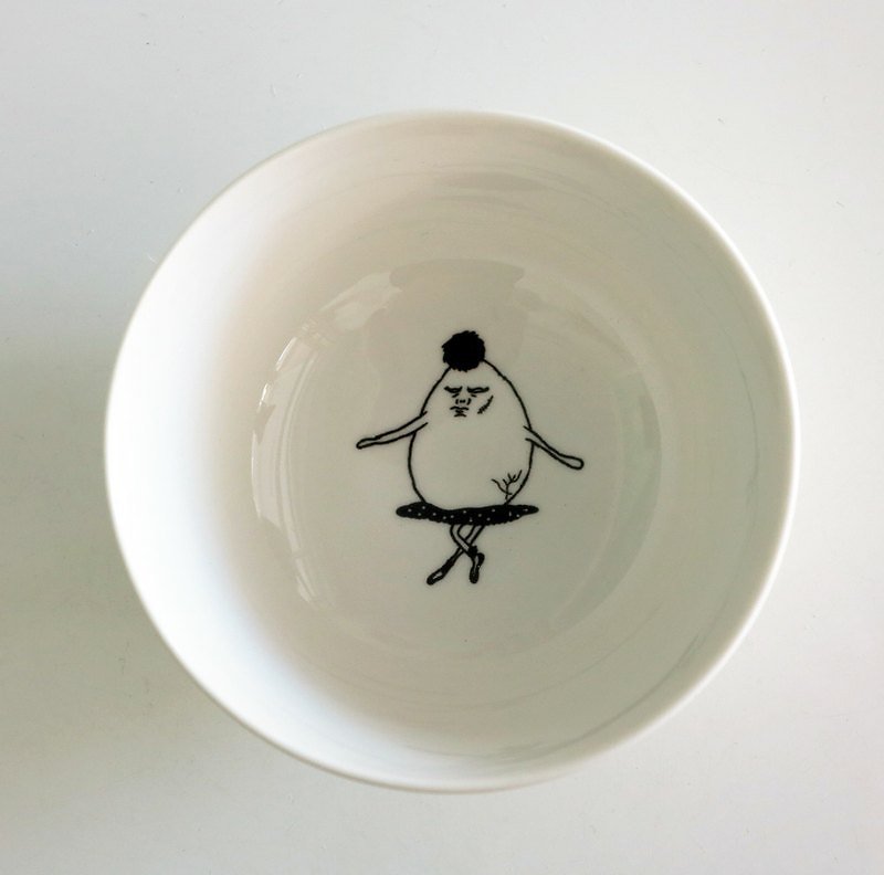 [rice bowl] 蛋姐是Ballerina 饭碗 - 碗 - 瓷 白色