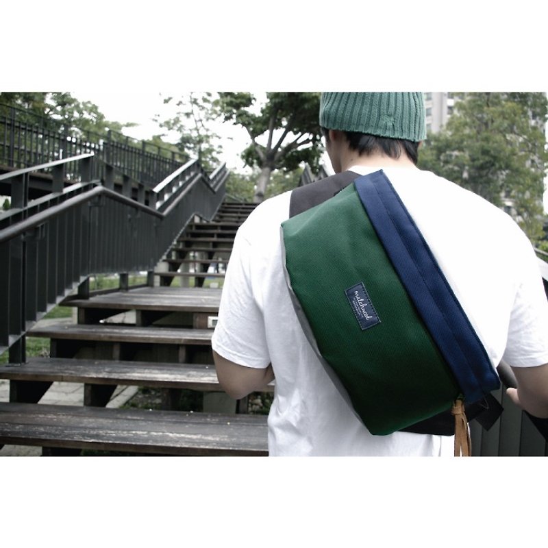火柴木设计Matchwood Handy 腰包 侧背包 斜背包 随身包 胸前包 绿蓝款 - 侧背包/斜挎包 - 防水材质 绿色