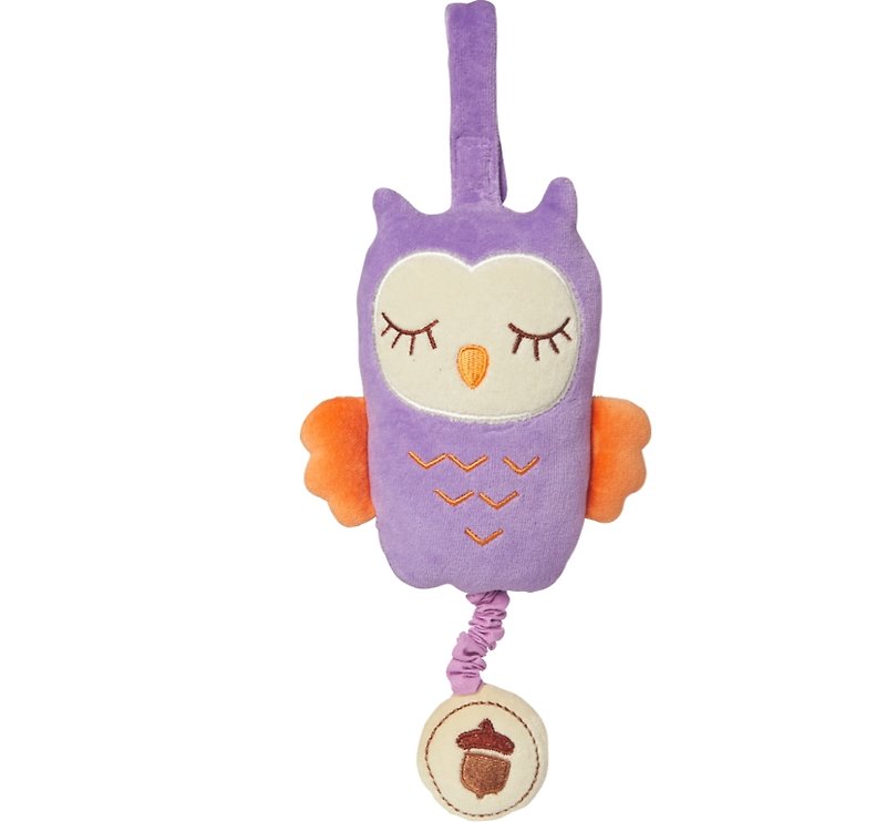 美国MyNatural Owl Musical猫头鹰音乐拉铃-粉紫 - 玩具/玩偶 - 棉．麻 紫色