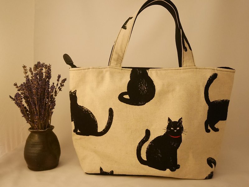 优雅黑猫外出手提袋  - 手提包/手提袋 - 其他材质 黑色