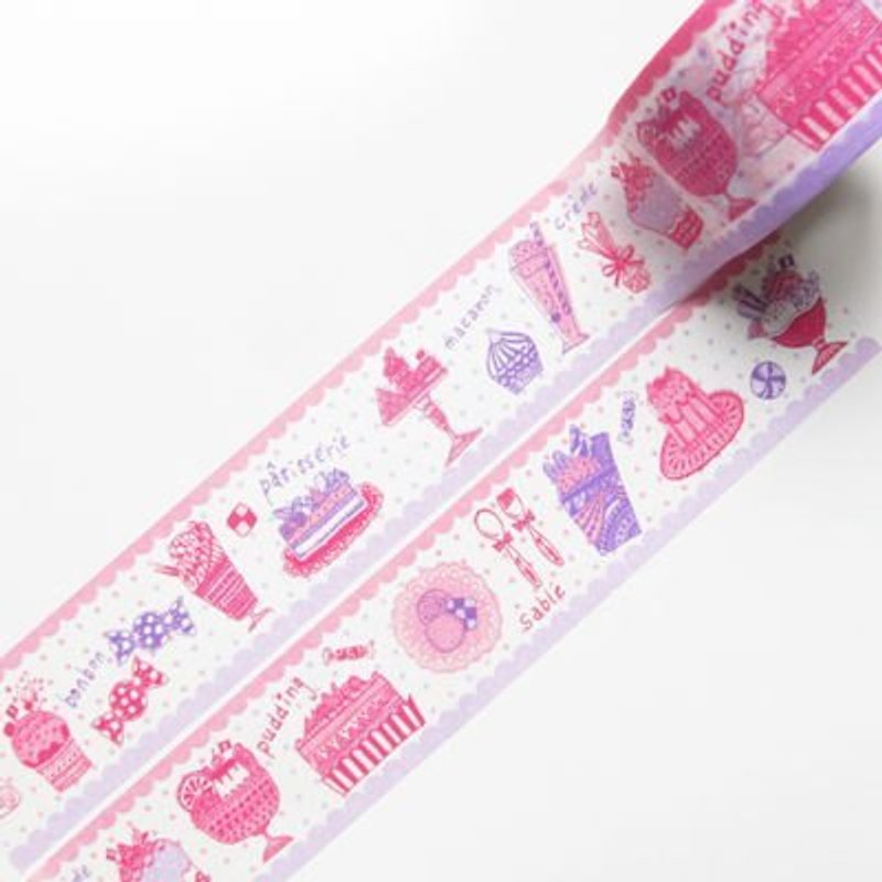 Aimez le style 宽版 和纸胶带 (01160 美味甜点) - 纸胶带 - 纸 粉红色