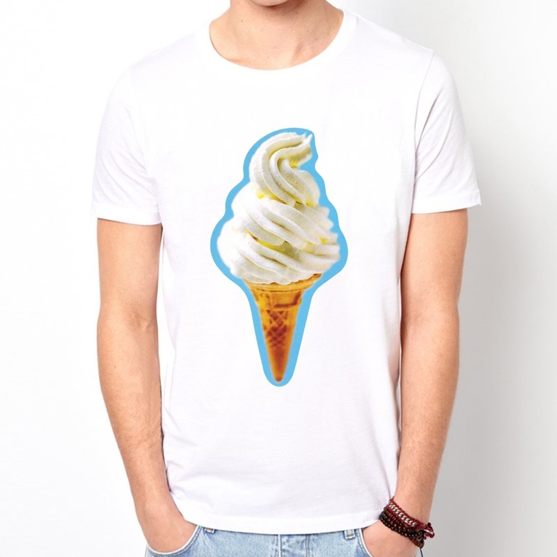 Ice Cream#2短袖T恤-白色 冰淇淋 食物 夏天 设计 水果 可爱 - 男装上衣/T 恤 - 其他材质 白色