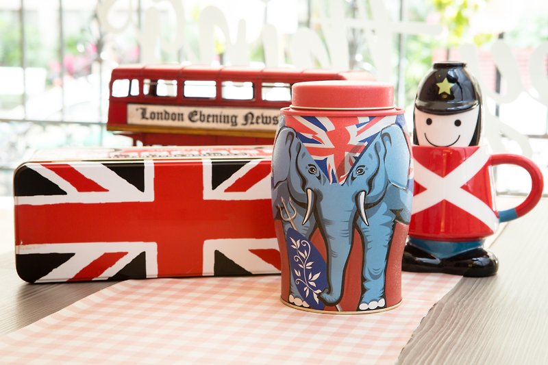 【圣诞礼物│交换礼物】Williamson Tea威廉森茶--英国骑士大象茶罐(内含肯尼亚大地茶/20个原叶三角立体茶包) - 茶 - 新鲜食材 红色