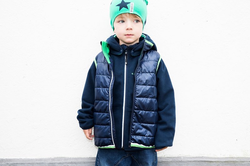 【北欧童装】瑞典机能防水保暖超细纤维棉背心1岁至10岁 绿色 - 童装外套 - 棉．麻 