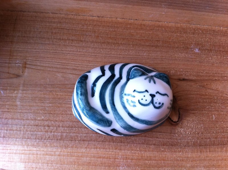 陶瓷小猫筷子座 - 餐垫/桌巾 - 瓷 蓝色