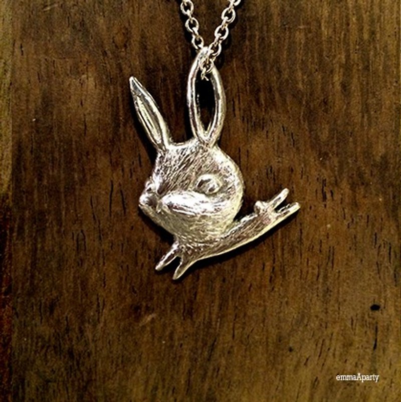 emmaAparty手工纯银项链"散散步小兔子" - 项链 - 纯银 