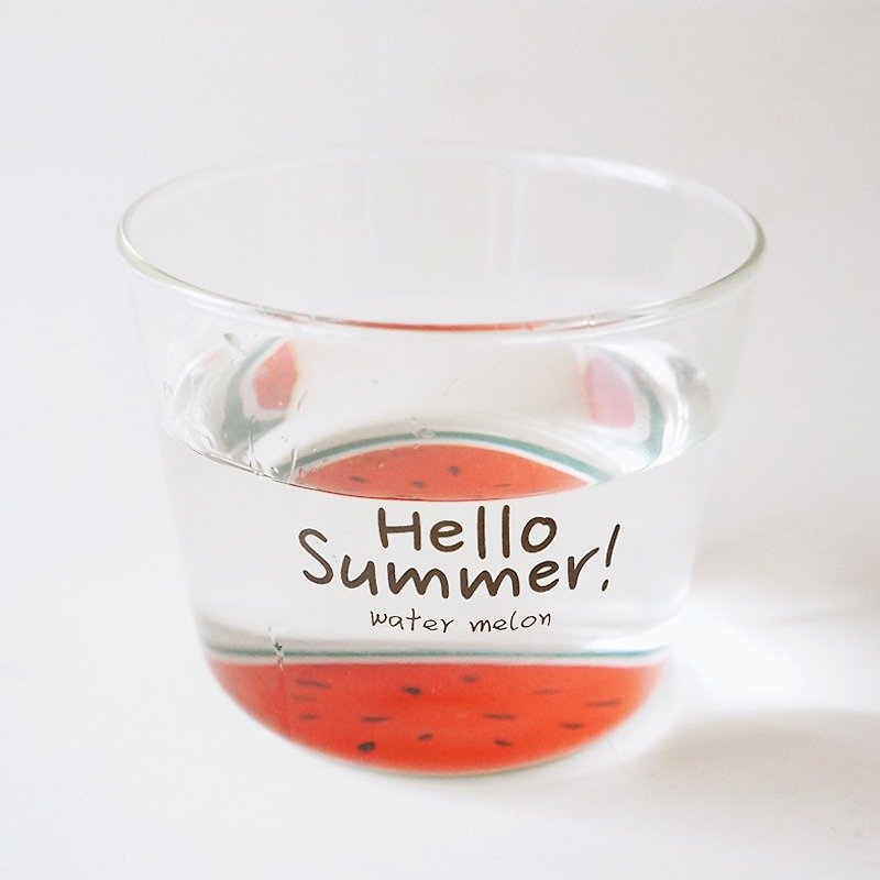 U-PICK原品生活 高硼硅耐热玻璃水杯 水果图案 西瓜/柠檬 两款 - 茶具/茶杯 - 玻璃 