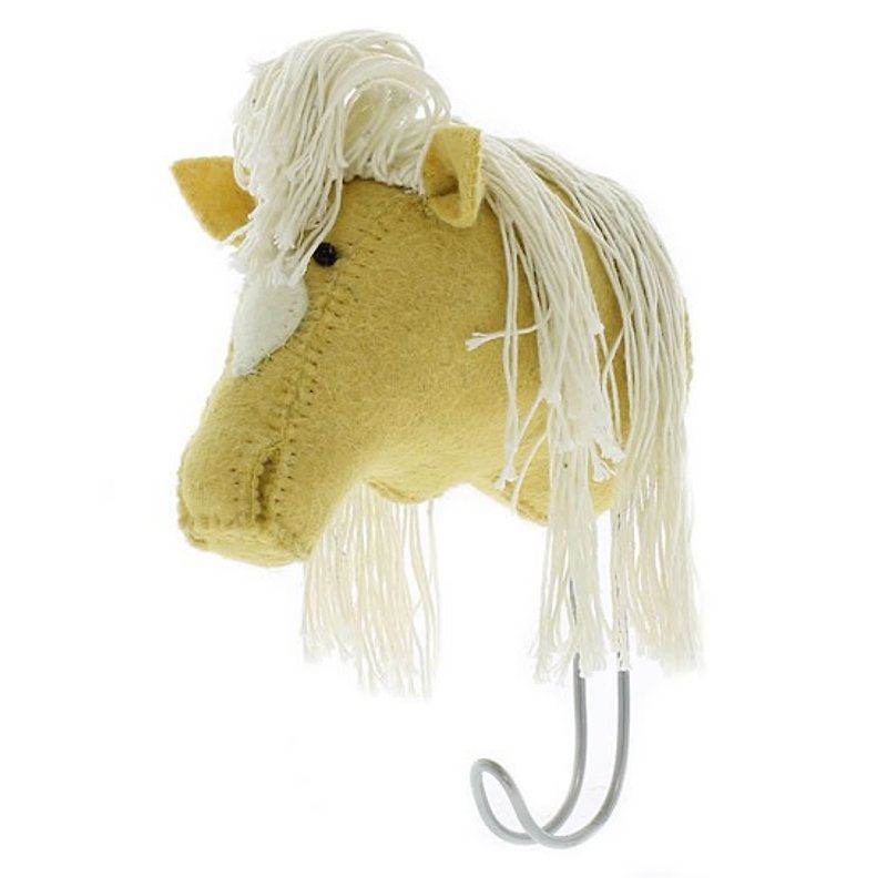 英国 羊毛毡帕拉米诺马挂勾Big Single Head Hook Palomino Horse - 衣架/挂勾 - 羊毛 橘色