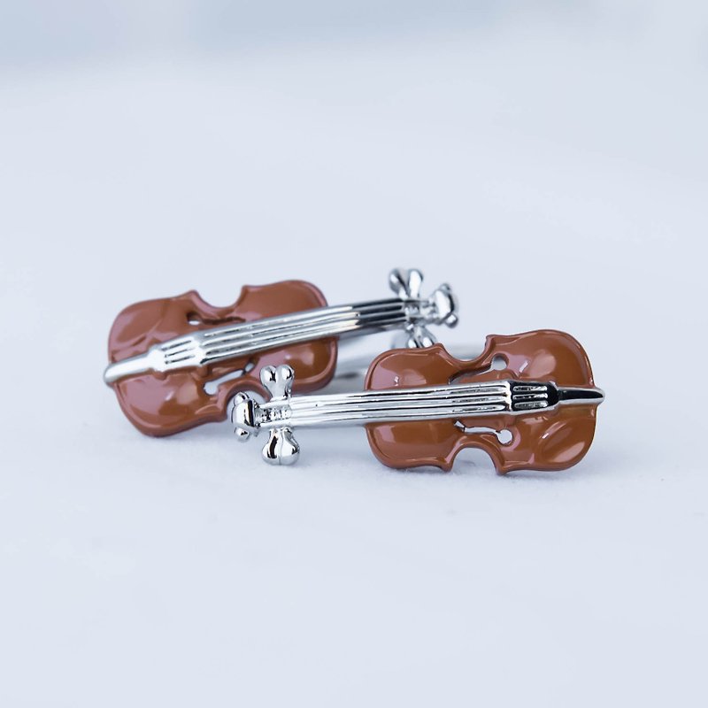小提琴彩色袖扣 - 袖扣 - 其他金属 