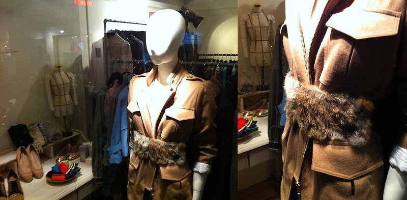 混毛料驼色军式变化外套-特价品 - 女装休闲/机能外套 - 其他材质 金色