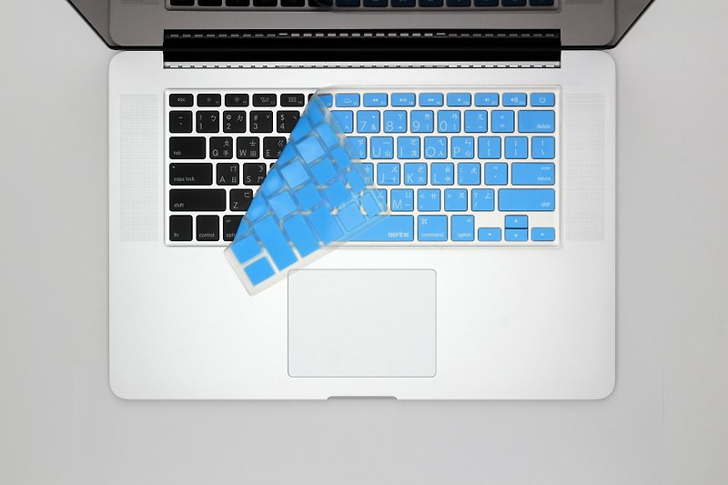 BEFINE Apple MacBook Pro 13/15专用Retina版 键盘保护膜蓝底白 - 平板/电脑保护壳 - 其他材质 蓝色